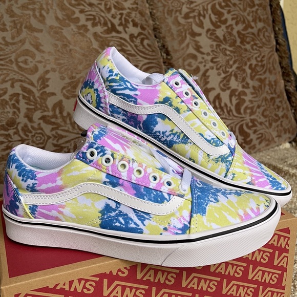 Vans Comfycush Old Skool Tie-Dye Orchid/Trwht WMNS - Picture 10 of 16